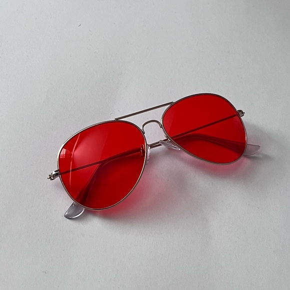Aviators Red Sunglasses - Picture 1 of 5